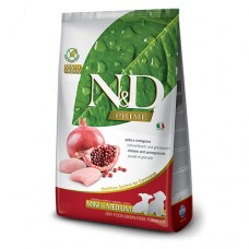 ND Grain Free Mini Puppy - пълноценна храна с пилешко месо и нар, за кучета от дребни и средни породи до 12 месеца